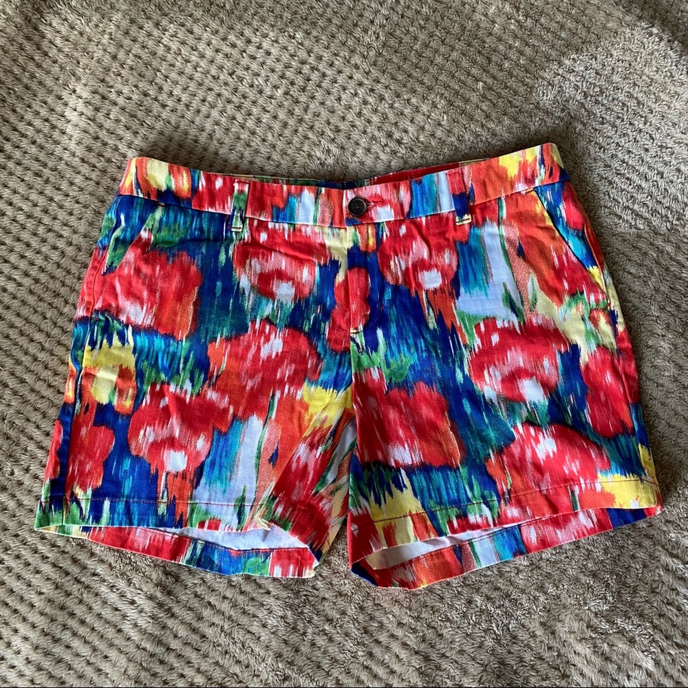 Watercolor rainbow colored shorts